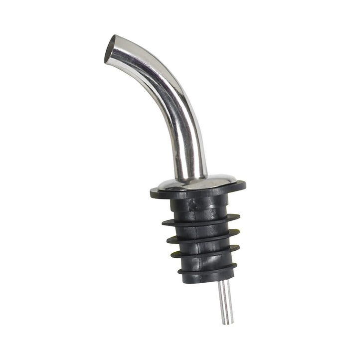 Metal Pourers, Gooseneck Spout, Black Plastic Stopper (12 Dozen)-cityfoodequipment.com