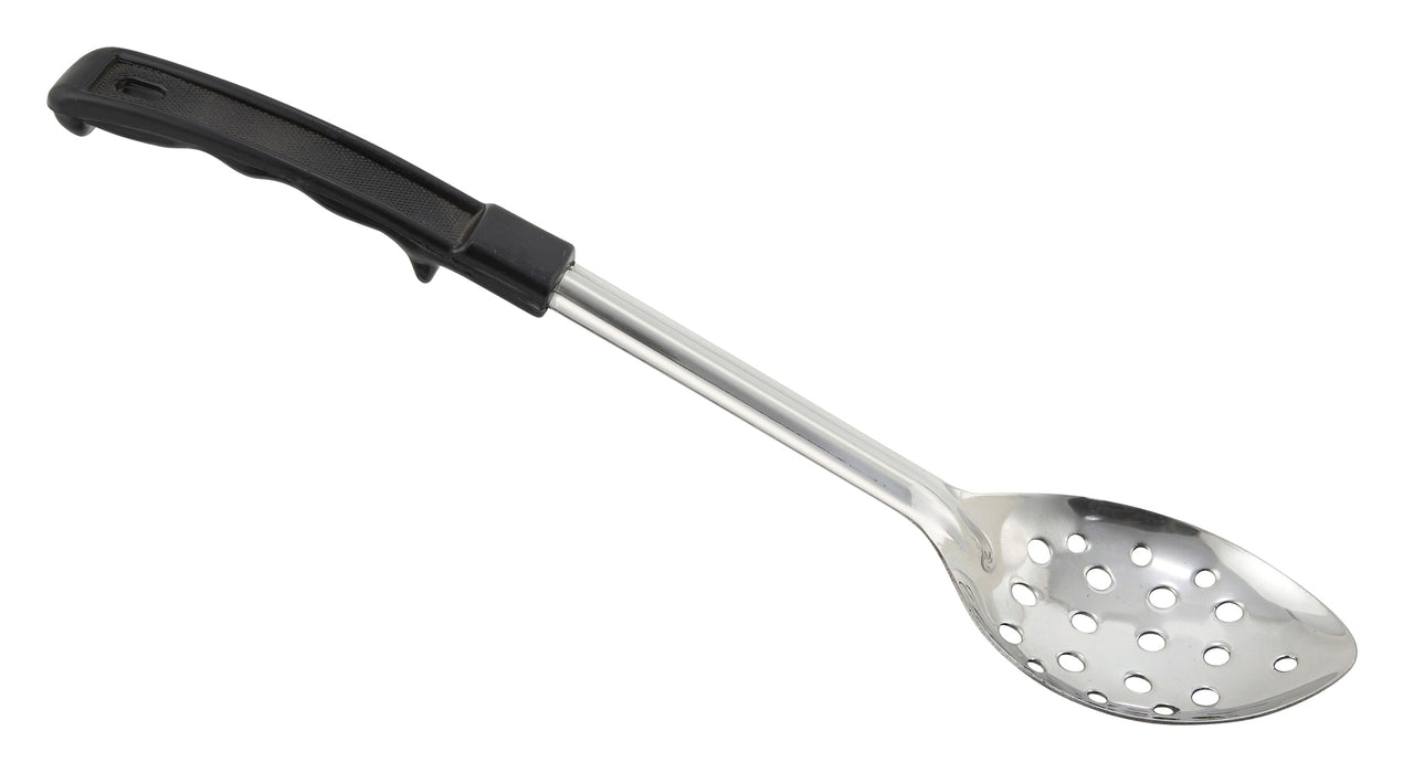Winco Prime 13" S/S Perf Basting Spoon with Plastic Hdl, NSF (12 Each)-cityfoodequipment.com