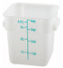 4qt Square Storage Container, White, PP (12 Each)-cityfoodequipment.com