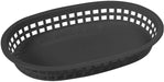 Platter Baskets, Oval, 10-3/4" x 7-1/4" x 1-1/2", Black (3 Dozen)-cityfoodequipment.com