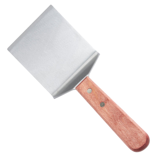 Steak/Burger Turner, Offset, Wooden Hdl, 4" x 3-3/4" Blade (12 Each)-cityfoodequipment.com