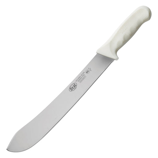12" Butcher Knife, White PP Hdl (6 Each)-cityfoodequipment.com