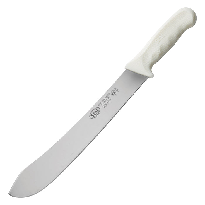 12" Butcher Knife, White PP Hdl (6 Each)-cityfoodequipment.com