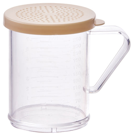 10oz Dredge with Beige Snap-on Lid, PC (12 Set)-cityfoodequipment.com