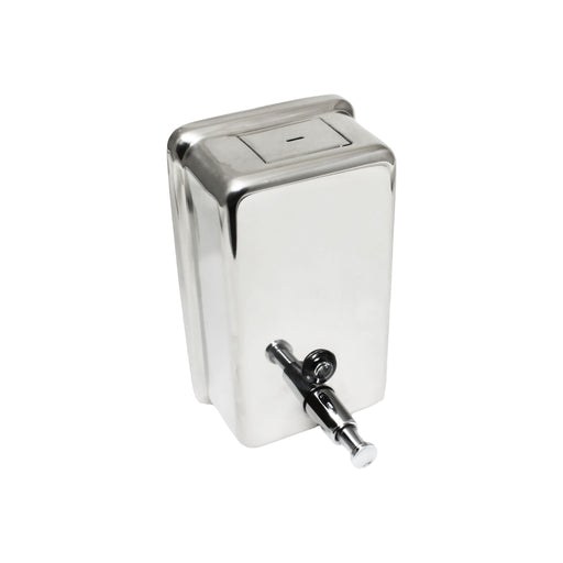 Thunder Group SLSD040V 40 oz Vertical Wall Mount Hand Soap Dispenser, Stainless Steel - 24, (each)-cityfoodequipment.com