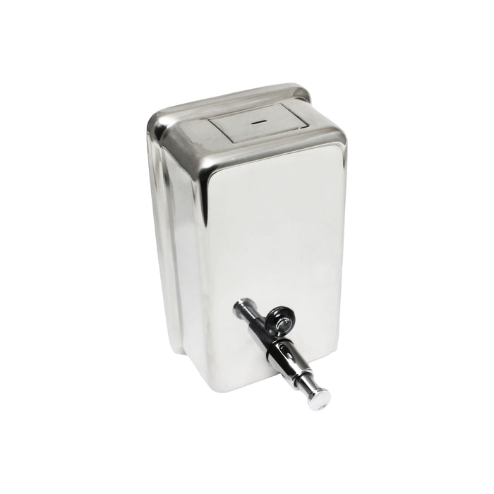 Thunder Group SLSD040V 40 oz Vertical Wall Mount Hand Soap Dispenser, Stainless Steel - 24, (each)-cityfoodequipment.com