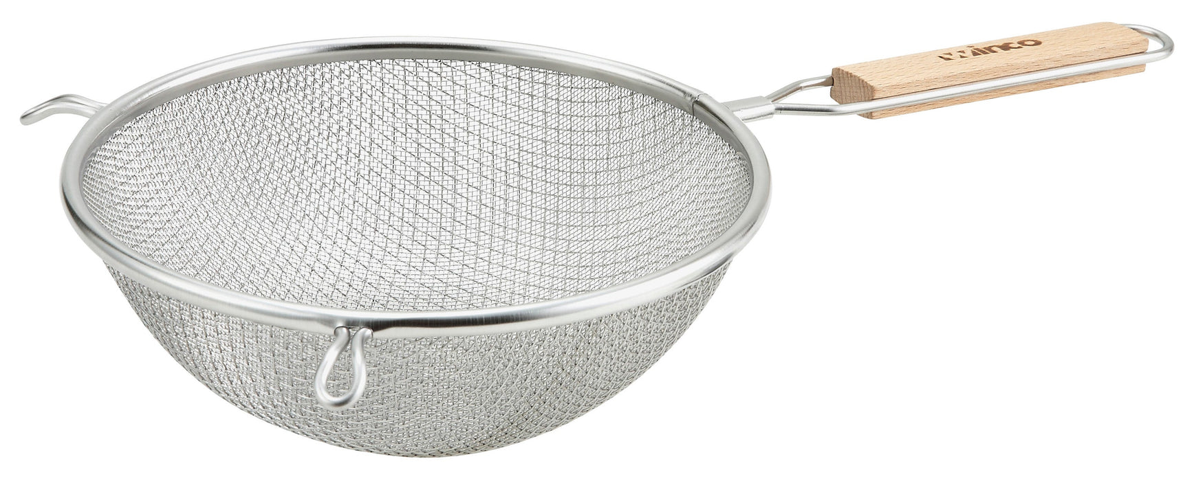 8" Double Mesh Strainer, Fine, S/S (12 Each)-cityfoodequipment.com