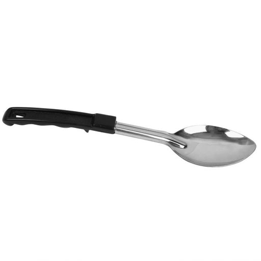 Thunder Group SLPBA311 15" Solid Basting Spoon w/ Black Bakelite Handle, Stainless - 12, (each)-cityfoodequipment.com