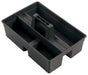 Janitorial Caddy, 15-1/4"W x 10-3/4"D x 6-3/4"H, 3 Compartments, Black (12 Each)-cityfoodequipment.com