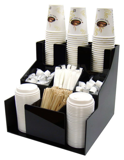 Cup & Lid Organizer, 3 Tiers, 3 Stacks (4 Each)-cityfoodequipment.com