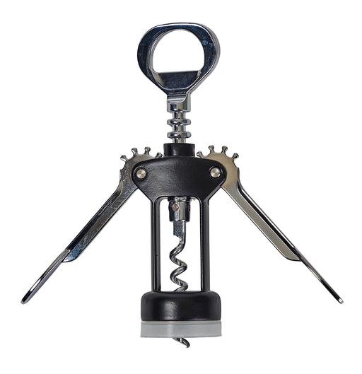 Cork Screw, Wing Type, Black Coated (12 Each)-cityfoodequipment.com