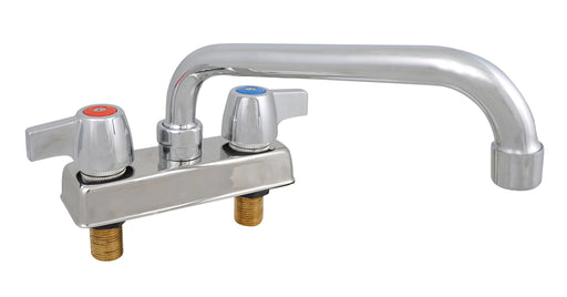 Workforce Standard Duty Faucet, 16" Swing Spout, 4" O.C.Deck Mount-cityfoodequipment.com