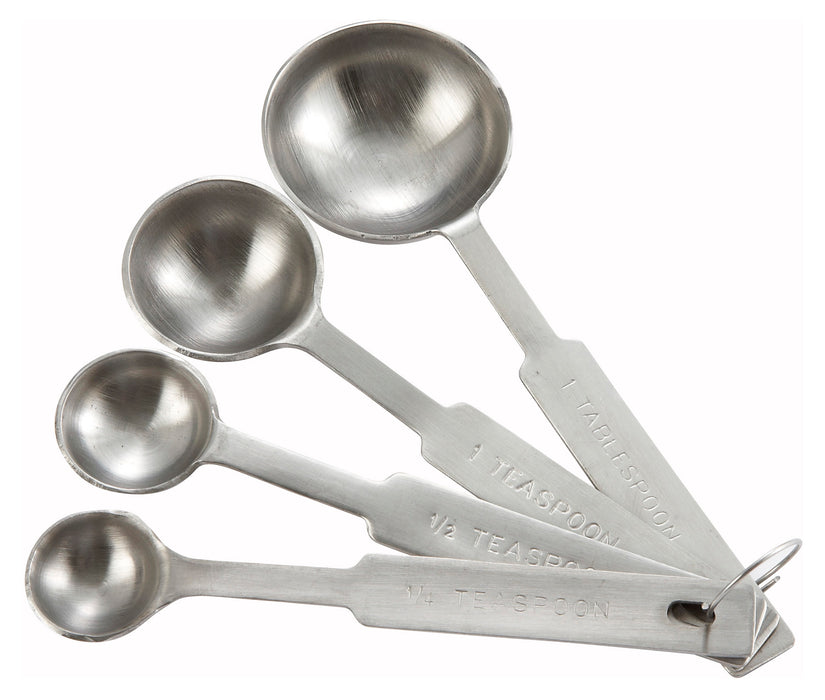 Measuring Spoon Set, 4-piece, Deluxe, S/S (24 Set)-cityfoodequipment.com