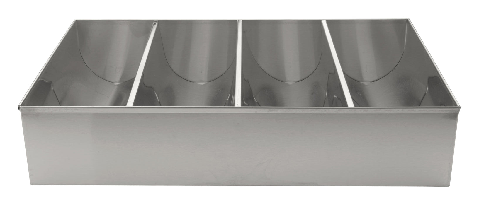 Cutlery Bin, 4 Compartment, S/S (4 Each)-cityfoodequipment.com