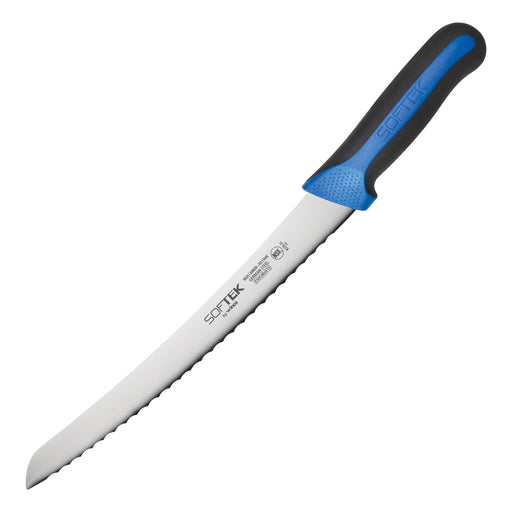 SofTek, 9-1/2" Wavy Edge Curved Bread Knife, Soft Grip Handle (6 Each)-cityfoodequipment.com