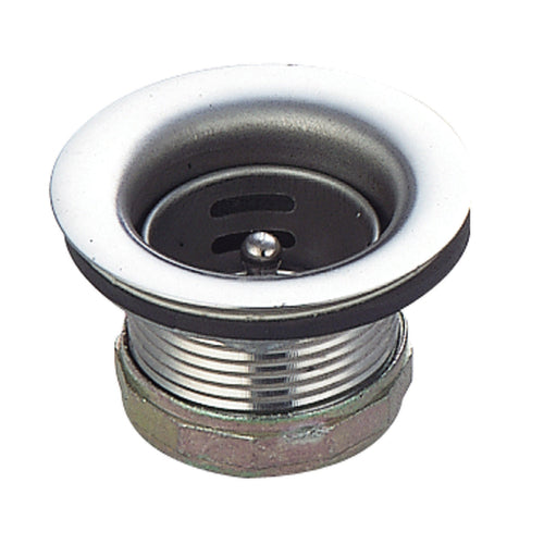 Stainless Steel Basket Drain with Crumb Cup, 1-7/8" Opening-cityfoodequipment.com