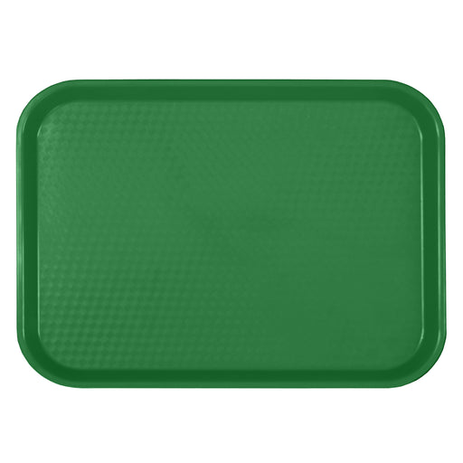 12" X 16 1/4", FAST FOOD TRAY, RECTANGULAR, PLASTIC, GREEN LOT OF 12 (Ea)-cityfoodequipment.com