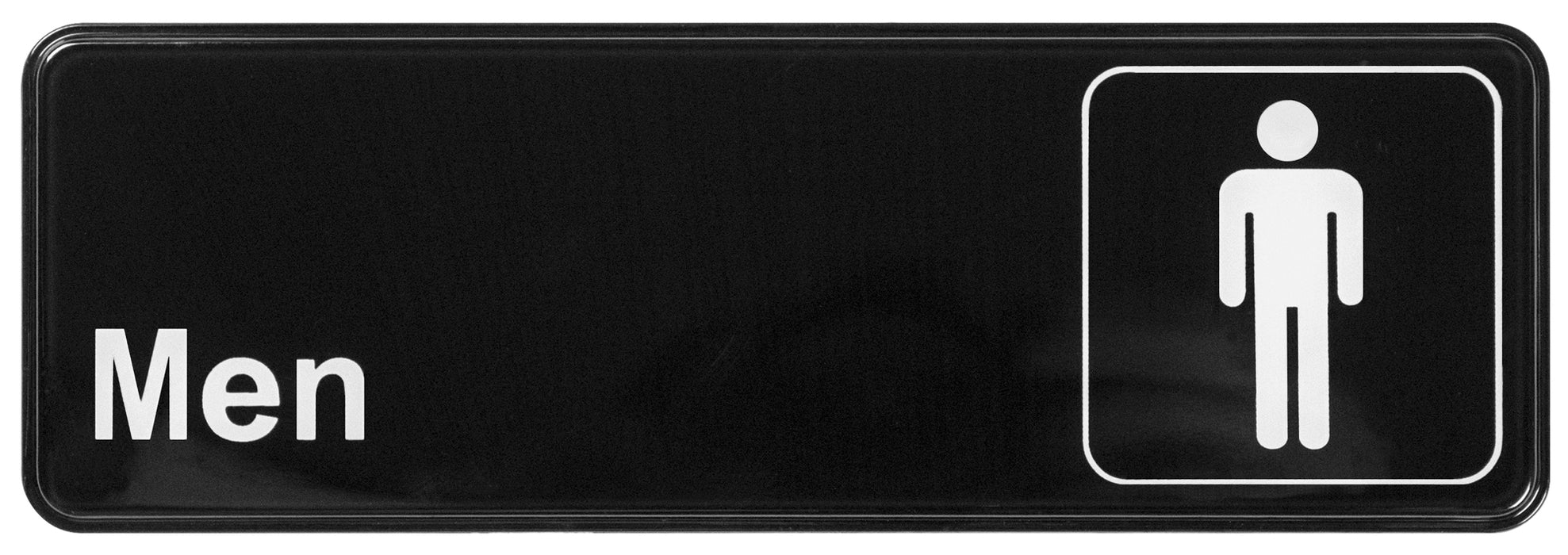 Information Sign, "Men", 3" x 9", Black (12 Each)-cityfoodequipment.com