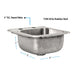 1 Compartment Drop-In Sink 9" x 9" x 4" D Bowl-cityfoodequipment.com