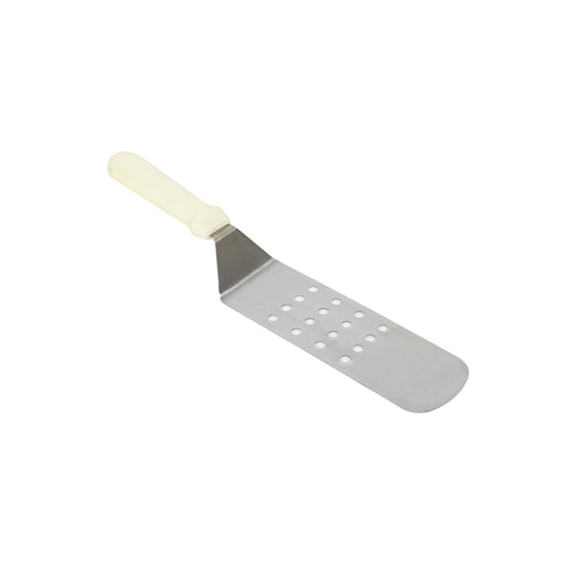Thunder Group SLFT065P 15" Perforated Turner w/ White Plastic Handle, Stainless Steel - 12, (each)-cityfoodequipment.com