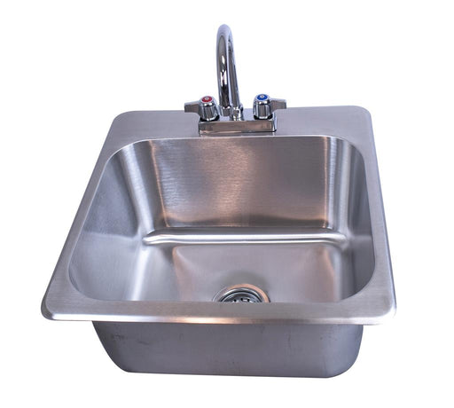 1 Compartment Drop-In Sink 18" x 15" x 10" w/ Faucet-cityfoodequipment.com