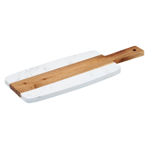 Marble and Wood Serving Board, 15-3/4" x 6" (6 Each)-cityfoodequipment.com