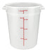 8qt Round Storage Container, White, PP (12 Each)-cityfoodequipment.com