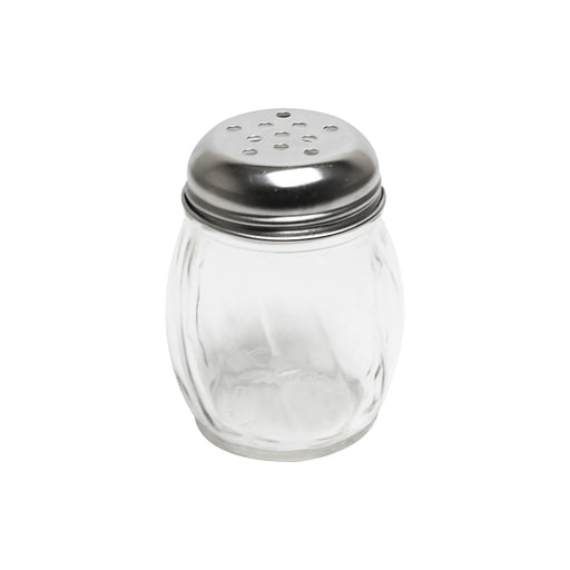 Thunder Group GLTWCS006P 6 oz Cheese Shaker w/ Perforated Top, Glass/Stainless - 1, (dozen)-cityfoodequipment.com