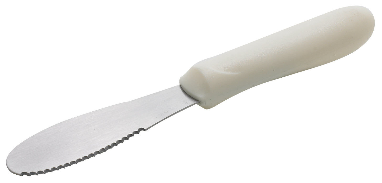 Sandwich Spreader, White PP Hdl, 3-5/8" x 1-1/4" Blade (12 Each)-cityfoodequipment.com