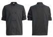 Ventilated Chef Jacket, Roll-Tab Sleeve, Black, XL (12 Each)-cityfoodequipment.com