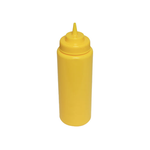 Thunder Group PLTHSB032YW 32 oz Wide Mouth Squeeze Bottle - Plastic, Yellow - 1, (pack)-cityfoodequipment.com