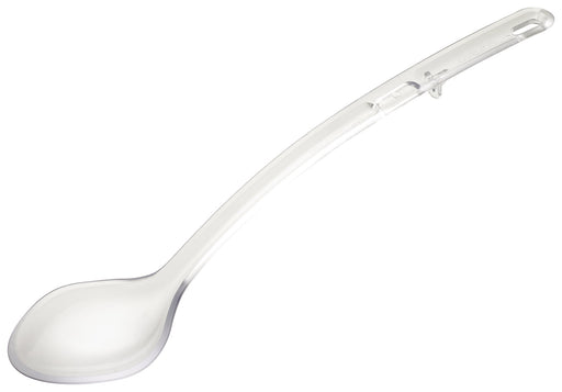 15" Serving Spoon, Clear, PC, Curve (12 Each)-cityfoodequipment.com