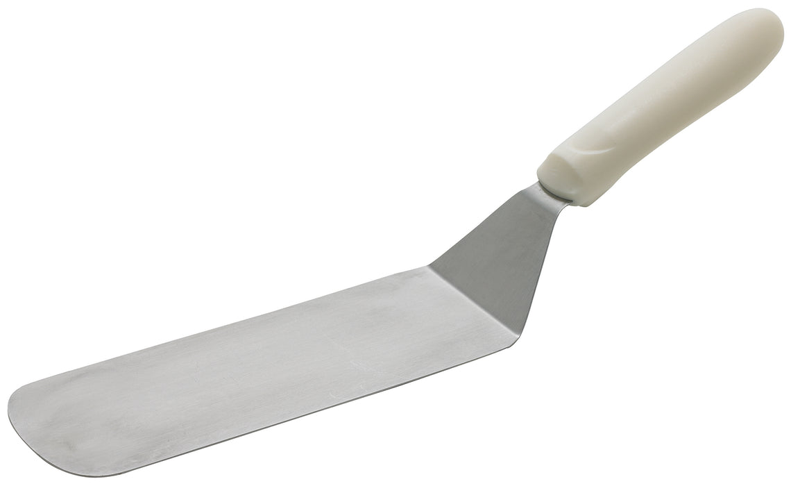 Flexible Turner w/Offset, White PP Hdl, 8-1/4" x 2-7/8" Blade (12 Each)-cityfoodequipment.com