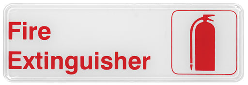 Information Sign, "Fire Extinguisher", 3" x 9", White (12 Each)-cityfoodequipment.com