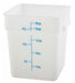 18qt Square Storage Container, White, PP (12 Each)-cityfoodequipment.com