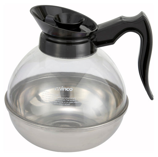 64oz Coffee Decanter, Black, S/S Base (12 Each)-cityfoodequipment.com