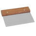 Thunder Group SLTWDS006 Dough Cutter/Scraper w/ Wood Handle - 6" x 4", Stainless Steel - 12, (each)-cityfoodequipment.com