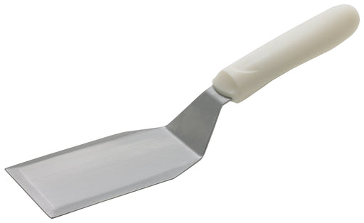Hamburger Turner w/Offset, White PP Hdl, 5-1/8" x 2-7/8" Blade (12 Each)-cityfoodequipment.com