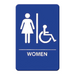Information Sign, "Women/Accessible", 6" x 9", Braille (12 Each)-cityfoodequipment.com
