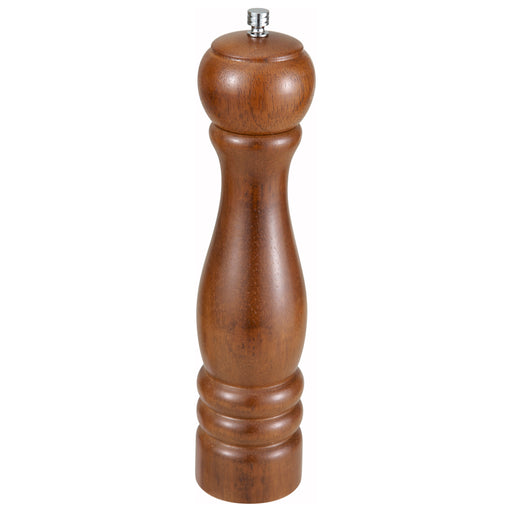 10" Traditional Pepper Mill, Oak Finish (12 Each)-cityfoodequipment.com