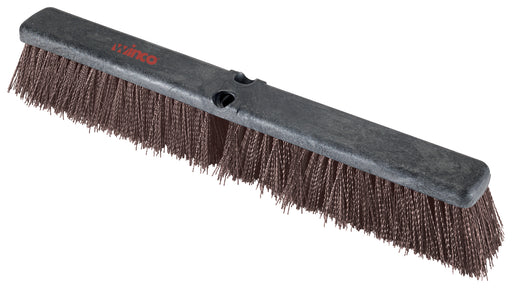 Floor Sweep Head (Only), 24"L Foam Block, Brown Bristles, Coarse/Heavy Sweep (12 Each)-cityfoodequipment.com