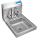 Space Saver S/S Hand Sink w/ Faucet, 2 Holes 9" x 9" Bowl-cityfoodequipment.com