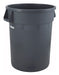 44gal Round Trash Can, Gray (1 Each)-cityfoodequipment.com