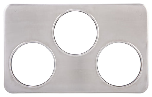 Adaptor Plate, Three 6-3/8" Holes, S/S (5 Each)-cityfoodequipment.com