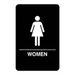 Information Sign, "Women", 6" x 9", Braille (12 Each)-cityfoodequipment.com