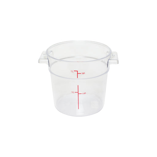 Thunder Group PLRFT301PC 1 qt Round Food Storage Container - Polycarbonate, Clear - 6, (each)-cityfoodequipment.com