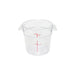 1 QT ROUND FOOD STORAGE CONTAINER, PC, CLEAR LOT OF (Ea)-cityfoodequipment.com