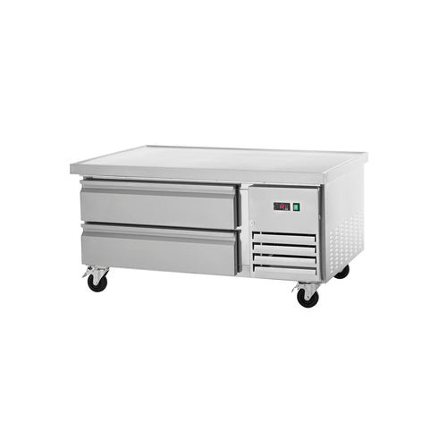 Refrigerated Chef Base, 50"W, marine edge top with 1" extension per side, (2) fu-cityfoodequipment.com