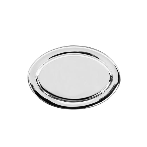 Thunder Group SLOP010 Oval Serving Platter - 10" x 7 1/4", Stainless, Mirror Finish - 12, (each)-cityfoodequipment.com