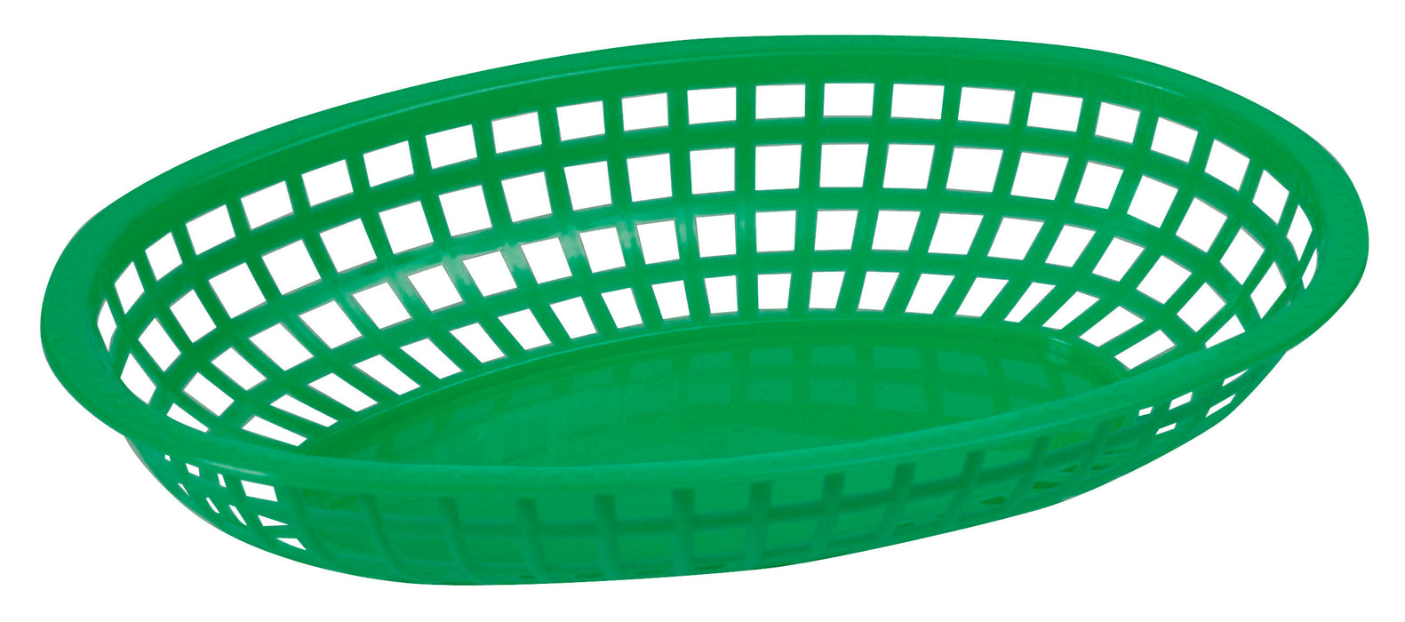 Fast Food Baskets, Oval, 10-1/4" x 6-3/4" x 2", Green (3 Dozen)-cityfoodequipment.com